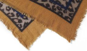 img 3 attached to 🐆 Stylish Leopard Print Blanket Square for Women's Fashion Accessories