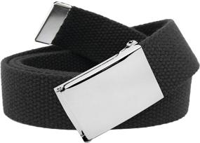 img 2 attached to 👑 Timeless Silver Military Belt: A Must-Have Accessory for Men - X Large Size