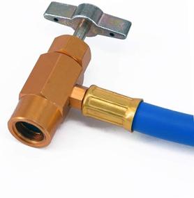 img 1 attached to 🔌 R134a AC Refrigerant Recharge Hose Kit: Pressure Gauge & Tap Dispensing Valve - Ideal for Automotive and Home Air Conditioners & Refrigerators