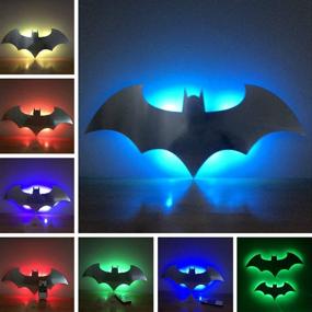 img 3 attached to 🦇 Silver Colorful LED Batman Light: Remote Control Projection Nightlight for Bedroom/KTV/Corridor/Wall - Perfect Batman Gift for Men