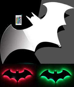 img 4 attached to 🦇 Silver Colorful LED Batman Light: Remote Control Projection Nightlight for Bedroom/KTV/Corridor/Wall - Perfect Batman Gift for Men