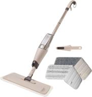 🧹 eyliden spray mop - efficient wet and dry floor cleaning with large water tank and microfiber pads - ideal for wood, hardwood, laminate, and ceramic tiles (brown) logo