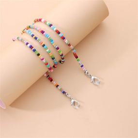 img 3 attached to 💃 Yeedamy Mask Lanyard Chain Holder: Stylish Beaded Necklace for Girls and Women (2pcs)