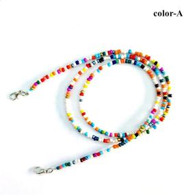 img 1 attached to 💃 Yeedamy Mask Lanyard Chain Holder: Stylish Beaded Necklace for Girls and Women (2pcs)