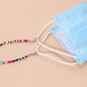 img 2 attached to 💃 Yeedamy Mask Lanyard Chain Holder: Stylish Beaded Necklace for Girls and Women (2pcs)