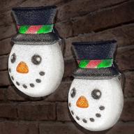 🎄 enhance your outdoor lighting with joyin 2 pcs christmas cute snowman porch light cover: perfect for decorations, christmas parties, gift giving, and more! logo