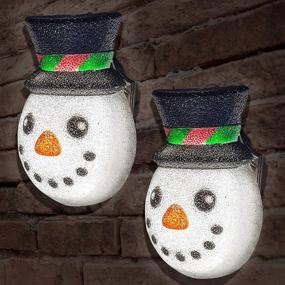 img 4 attached to 🎄 Enhance Your Outdoor Lighting with JOYIN 2 Pcs Christmas Cute Snowman Porch Light Cover: Perfect for Decorations, Christmas Parties, Gift Giving, and More!