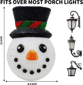 img 2 attached to 🎄 Enhance Your Outdoor Lighting with JOYIN 2 Pcs Christmas Cute Snowman Porch Light Cover: Perfect for Decorations, Christmas Parties, Gift Giving, and More!
