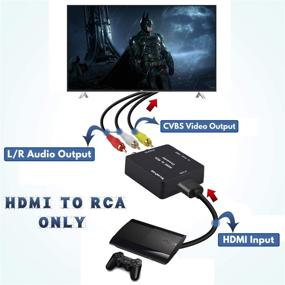 img 2 attached to Преобразователь HDMI в RCA Wonlyus: 1080P HDMI в 3RCA CVBs Композитный видео аудио адаптер для различных устройств - ТВ-приставка, Roku, Chromecast, Apple TV, ПК, ноутбук, Xbox, HDTV, DVD.