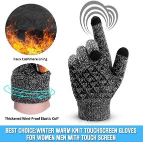 img 2 attached to 🧤 Enhance Your Running Experience with COOYOO Touchscreen Running Anti-Slip Silicone Men's Gloves & Mittens