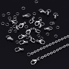 img 3 attached to DIY Jewelry Making: Outus 33 Feet Stainless Steel Link Chain with Lobster Clasps and Jump Rings (1.5 mm Wide)
