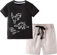 bibnice toddler clothing dinosaur bs20 tz016 boys' clothing : clothing sets logo