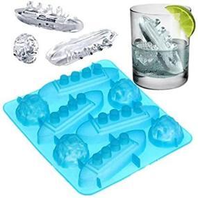 img 2 attached to 🚢 Premium Titanic Ice Cube Mold Tray for Impressive Ice Shapes