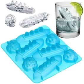 img 1 attached to 🚢 Premium Titanic Ice Cube Mold Tray for Impressive Ice Shapes