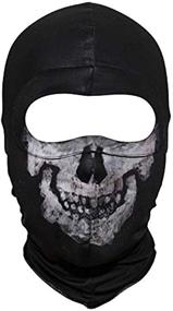 img 3 attached to Innturt Fabric Ghost Mask Balaclava Skull Hood: A Spooky & Stylish Halloween Accessory