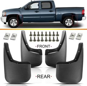 img 2 attached to 🚗 Передние и задние брызговики для боковых крыльев для Chevrolet Silverado 1500 2500 HD 3500 HD 2007-2013 - Подходят для одного заднего колеса, без дуговых накладок.