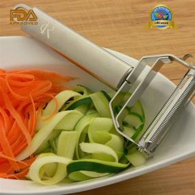 img 1 attached to RC Ultra Sharp Stainless Steel Julienne Peeler & Vegetable Peeler: Effortless Slicing and Dicing with Precision