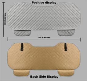 img 2 attached to 🚗 Gray Universal Car Seat Covers: Protect Your Seats with Skin-Friendly Cushion