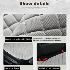 img 3 attached to 🚗 Gray Universal Car Seat Covers: Protect Your Seats with Skin-Friendly Cushion