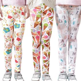 img 2 attached to 👧 SERVER Leggings: Exceptional Printing Stretch for Toddler Girls' Clothing