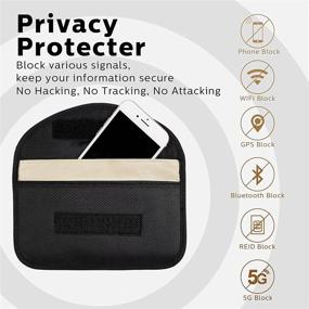img 2 attached to 4-Pack Faraday Bags with RFID Protection – Phone Signal Blocking Bags for Car 📱 Key Fobs, GPS, Anti-tracking | Shielding Pouch Wallets for Cell Phone Privacy & Card Safety