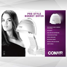 img 1 attached to Conair 1875 Watt Professional Style Bonnet Ionic Hair Dryer - Fast Drying and Frizz-Free Results