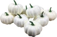 harvest fall decor: 10 pcs white foam pumpkins for autumn & halloween логотип