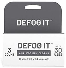 img 2 attached to 🧻 Reusable Dry Cloth Anti-Fog Wipes - Defog It Tear-and-Go, 3-Pack (Up to 30 Uses)
