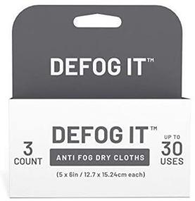 img 1 attached to 🧻 Reusable Dry Cloth Anti-Fog Wipes - Defog It Tear-and-Go, 3-Pack (Up to 30 Uses)