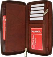 marshal women's checkbook wallet with closure for handbags & wallets logo