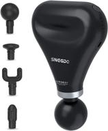 💪 snegdo massage gun: powerful deep tissue percussion muscle massager for athletes - relieve pain, soreness & relaxation - 4 heads & 4 speeds logo