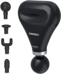 img 4 attached to 💪 SNEGDO Massage Gun: Powerful Deep Tissue Percussion Muscle Massager for Athletes - Relieve Pain, Soreness & Relaxation - 4 Heads & 4 Speeds