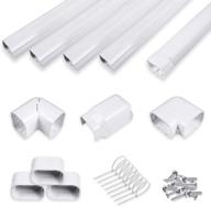 🌬️ lyprem 4-inch pvc line cover kit: ideal decorative solution for ductless mini split acs логотип