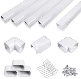 img 4 attached to 🌬️ LyPrem 4-inch PVC Line Cover Kit: Ideal Decorative Solution for Ductless Mini Split ACs