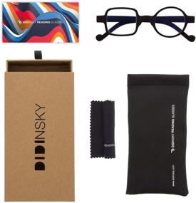 img 2 attached to 👓 DIDINSKY Reading Glasses: Graphite +1.0 DALI | Anti Blue Light & Anti Glare