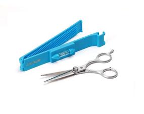 img 4 attached to 👨 Enhanced CreaClip Bangs & Scissors - Featured on Shark Tank - Fringe & Bangs Trimming, DIY Cutting Clip Comb Hairstyle Tool, Bangs Cut Hairstyling Salon Kit DIY+
