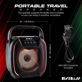 img 2 attached to 🔊 Переносная акустическая система с функцией TWS - Bluetooth-колонка с аккумулятором для iPhone, Android, iPod и других устройств - мини-колонка с встроенной вечеринкой для использования как в помещении, так и на открытом воздухе.