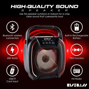 img 1 attached to 🔊 Переносная акустическая система с функцией TWS - Bluetooth-колонка с аккумулятором для iPhone, Android, iPod и других устройств - мини-колонка с встроенной вечеринкой для использования как в помещении, так и на открытом воздухе.