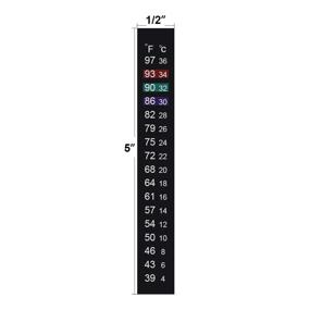 img 3 attached to Jansamn Brewing Thermometer Strip - Precise Adhesive Thermometer for Aquariums, Fish Tanks, and Kombucha - Temperature Range 39℉ to 97℉ & 4℃ to 36℃