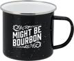 enamel camping coffee bourbon midnight logo