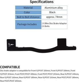 img 2 attached to 🚲 Disc Brake Mounting Bracket: Premium Bicycle Brake Adapter for Front V-Brake Caliper PM - Efficient and Reliable