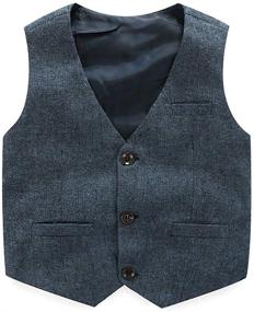 img 2 attached to 👔 Little Dressy Pieces: Cotton Clothes for Boys with Style