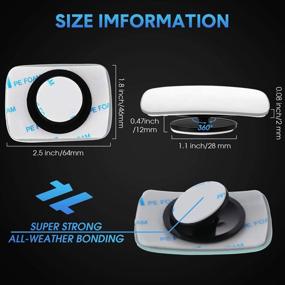 img 3 attached to Enhance Your Driving Safety with 4 Pieces Rectangle Car Blind Spot Mirrors - Wide Angle 360 Degree Glass Convex Spot Frameless Adjustable Self-adhesive Mirrors