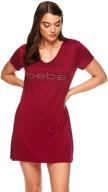 bebe womens sleepshirt nightgown 1x large logo