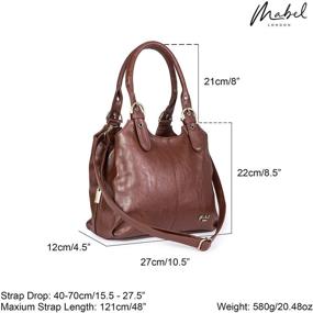 img 3 attached to 👜 Стильные и функциональные: сумки на плечо Mabel с множеством карманов для женщин и кошельки для сумок Хобо.
