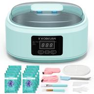 touchscreen paraffin wax warmer for hand and feet, spa home wax bath kit with 8 packs moisturizing paraffin wax, fleece mitts booties for smooth and soft skin (pure blue) logo