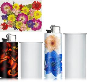 img 4 attached to 🌼 2-Piece Universal Silicone Resin Mold with Colorful Dried Flowers for Lighter Covers, Punch Epoxy Resin Mold Compatible with J5/J3 Accessories, Ideal for DIY Craft Making and Universal Cigar Lighter Protection