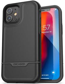 img 3 attached to Encased iPhone 12 Belt Clip Holster Case (2020 Rebel Armor) - Heavy Duty Protection in Black