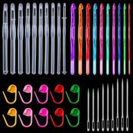 29 pieces crochet hook resin moulds: the perfect diy kit for handmade crafts, comes with large eye stitching needles, knitting crochet markers, and silicone casting moulds logo