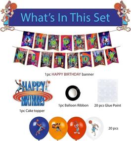 img 1 attached to 🚀 Space-themed Birthday Party Decorations Set with Happy Birthday Banner, Cake Topper, and Balloons - Ideal for Kids Boy Girl Astronaut Party Supplies and Space Decorations for Birthday Celebration